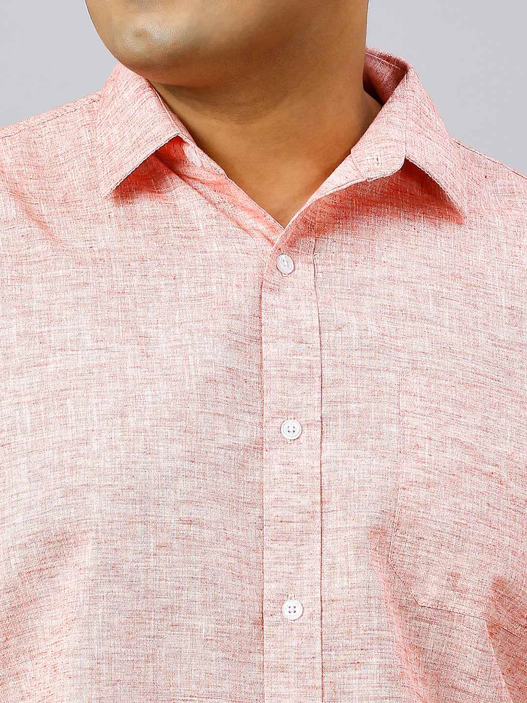 Men's Plus Size Solid Cotton Linen Red Shirt