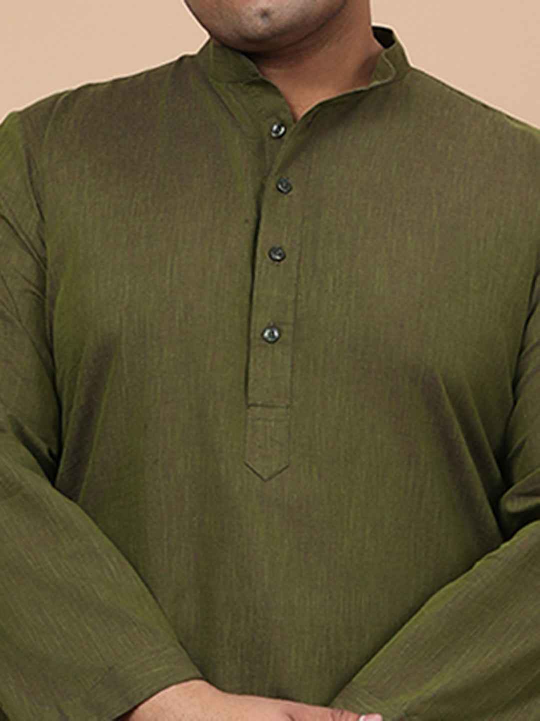 Elegant Linen Texture Kurta for Men – Premium Plus Size Festive Collection