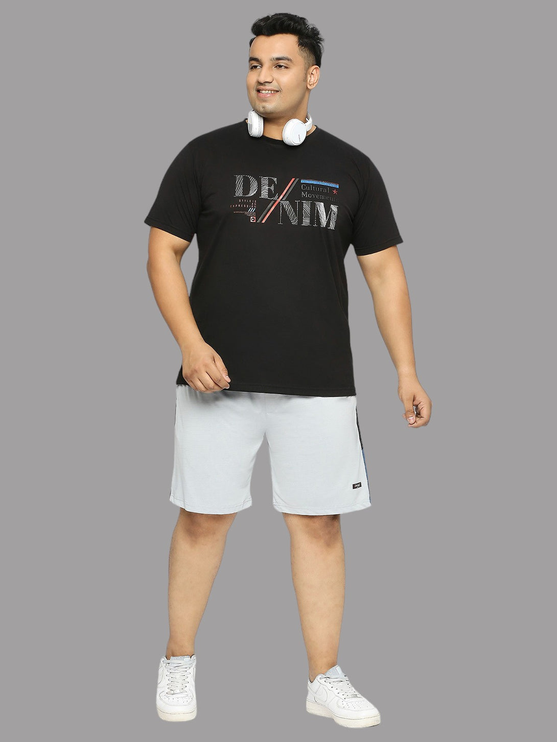 Men's Plus Size Dry-Fit Ecru Shorts - XMEX Clothing