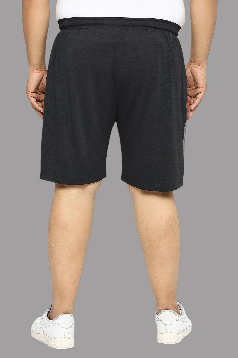 Men's Plus Size Dry-Fit Black Shorts - XMEX Clothing