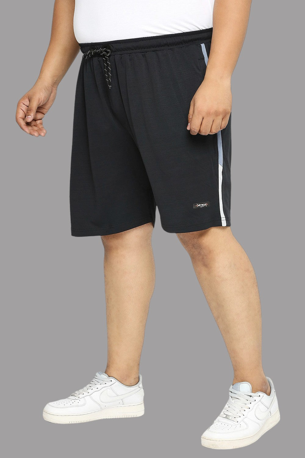 Men's Plus Size Dry-Fit Black Shorts - XMEX Clothing