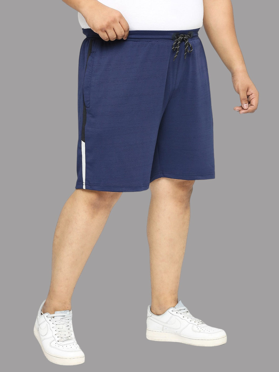 Men's Plus Size Dry-Fit Navy Shorts - XMEX Clothing