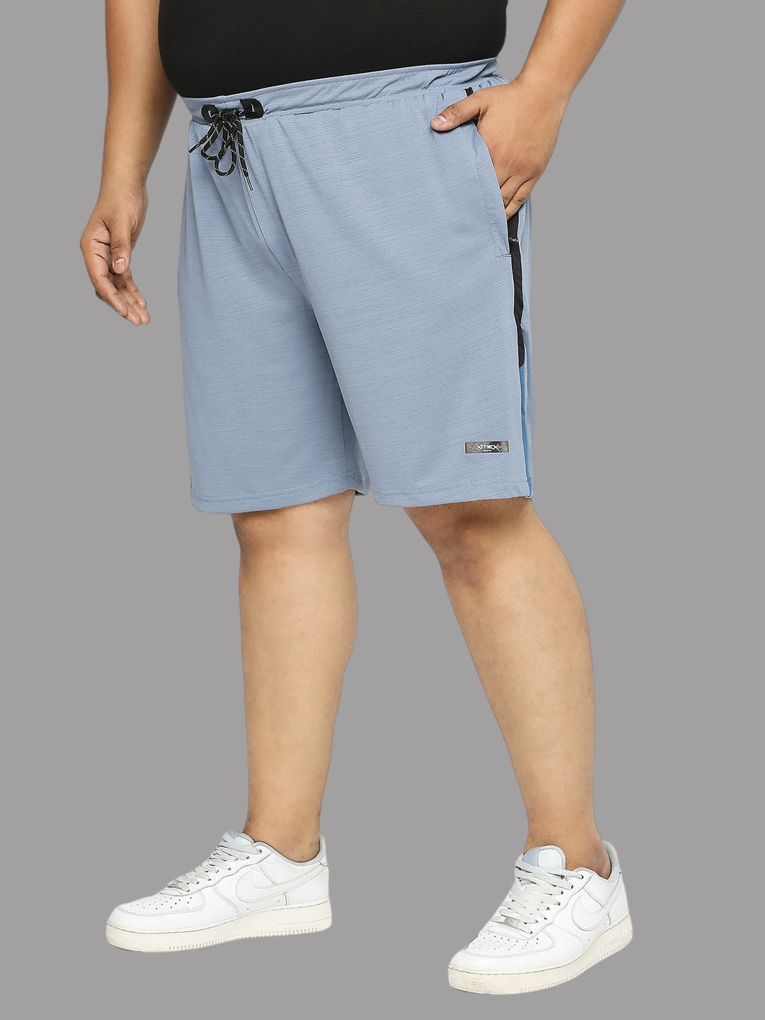 Men's Plus Size Dry-Fit Sky Blue Shorts - XMEX Clothing