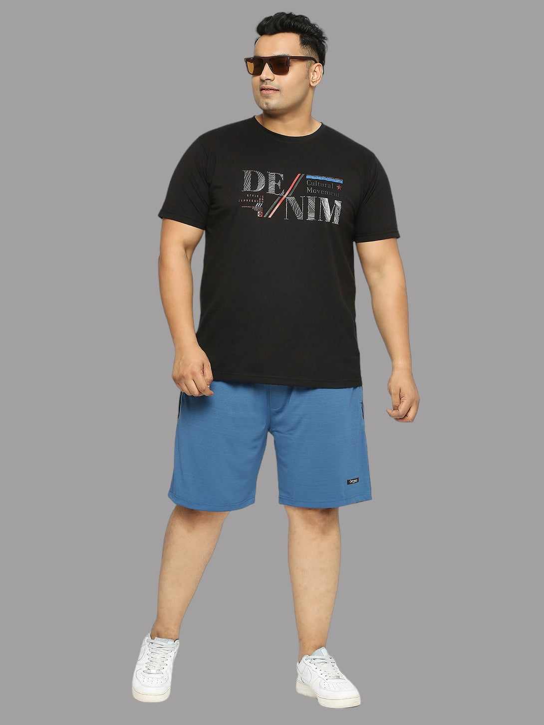 Men's Plus Size Dry-Fit Teal Shorts - XMEX Clothing