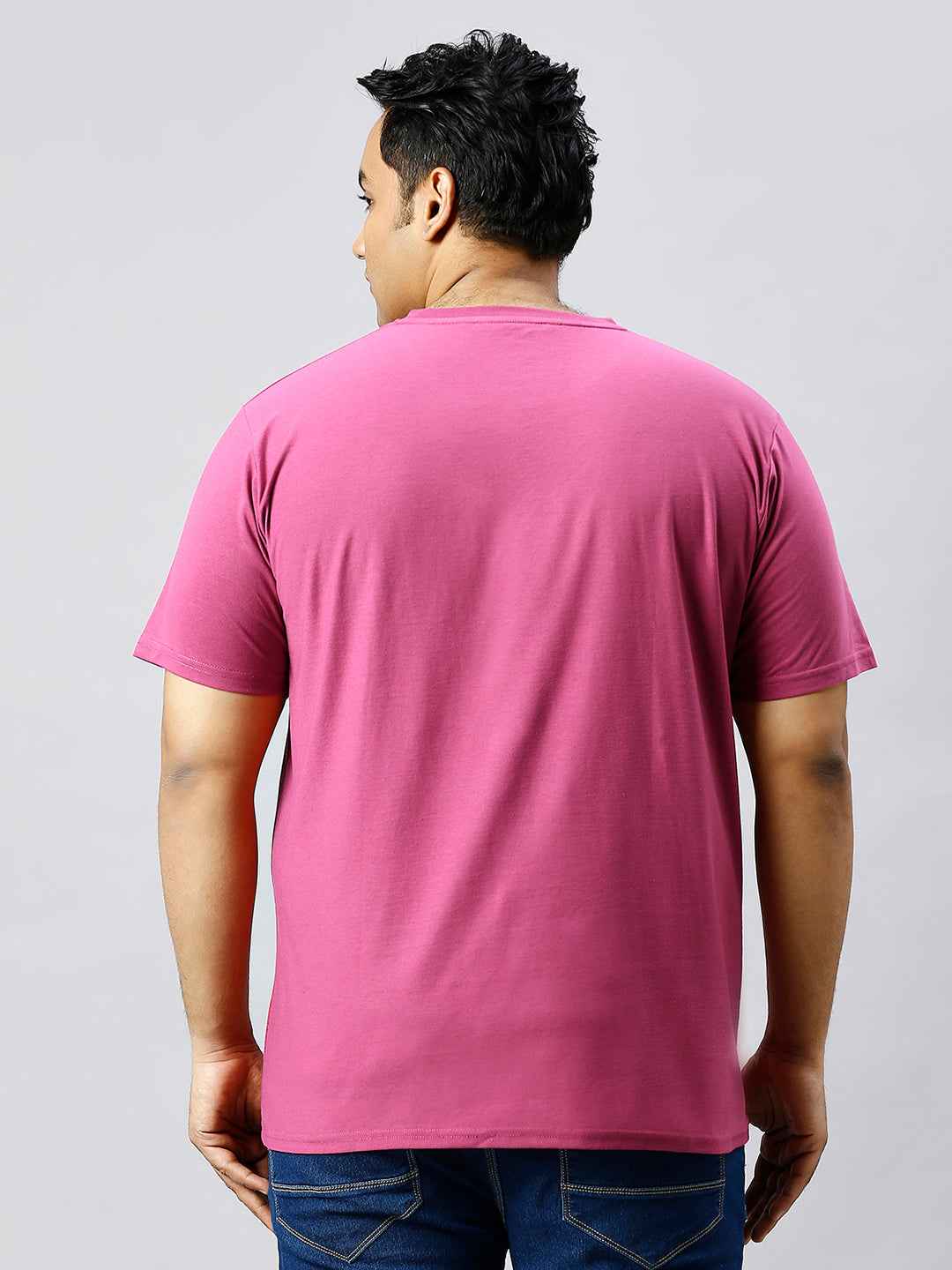 Men's Plus Size Solid Round Neck T-shirt Onion