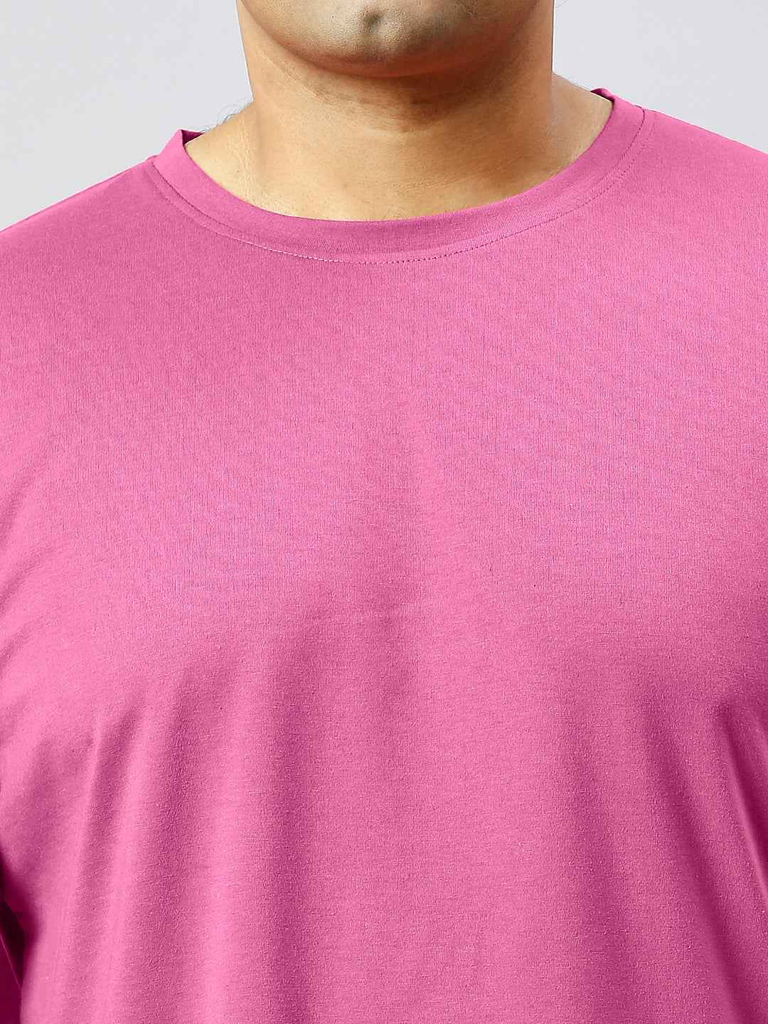 Men's Plus Size Solid Round Neck T-shirt Onion