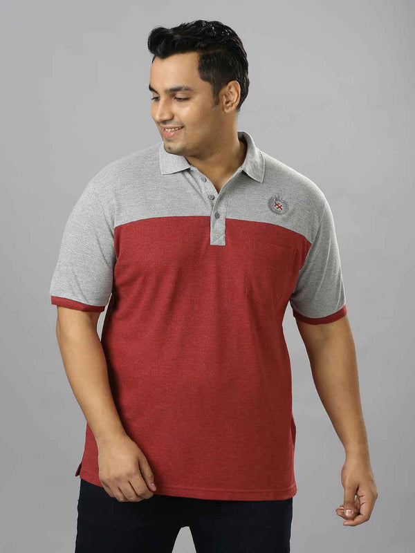 Men's Plus Size cut & sew Milange T-shirt