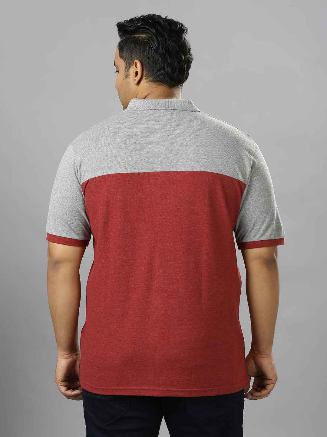 Men's Plus Size cut & sew Milange T-shirt