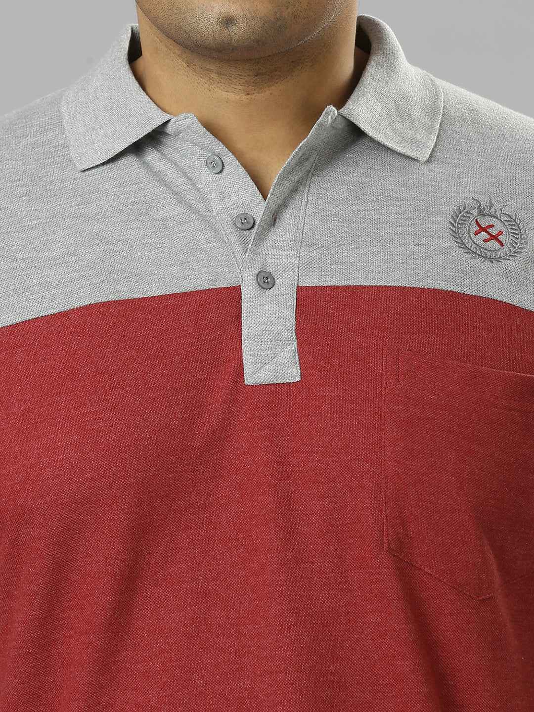 Men's Plus Size cut & sew Milange T-shirt