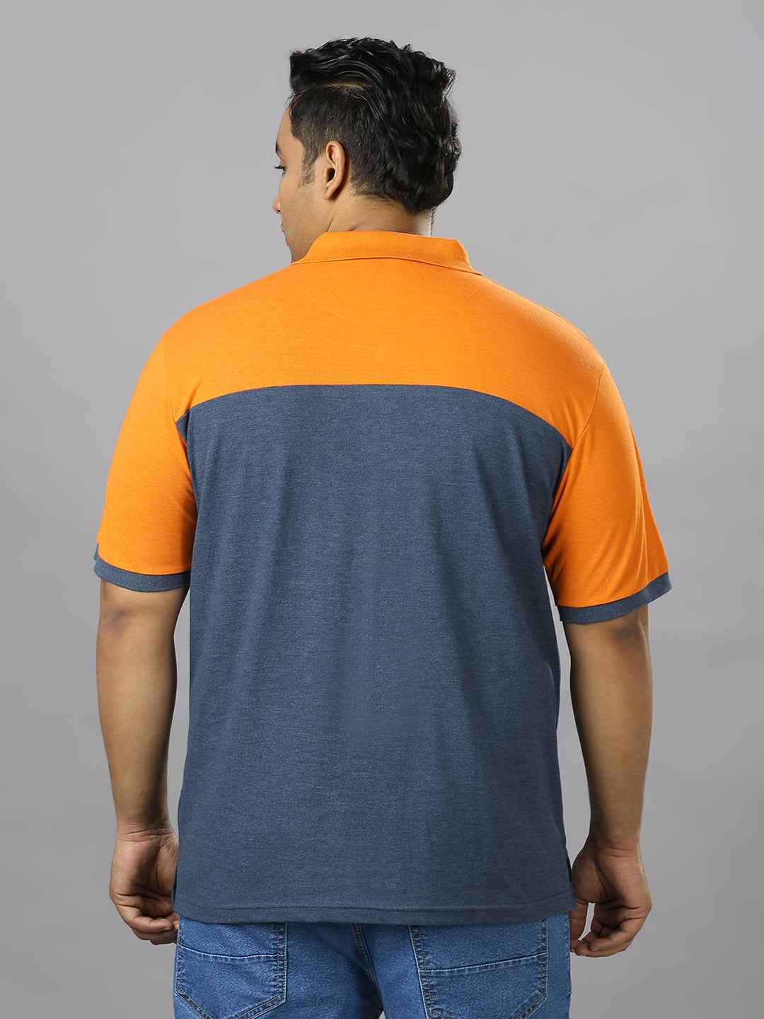 Men's Plus Size cut & sew Orange T-shirt