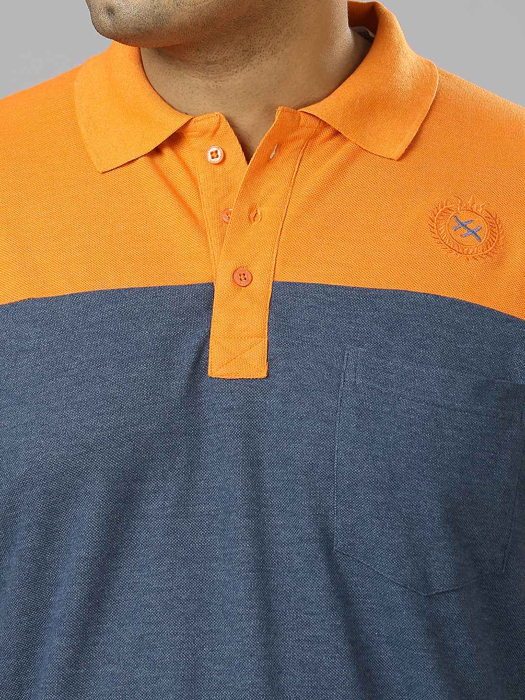 Men's Plus Size cut & sew Orange T-shirt