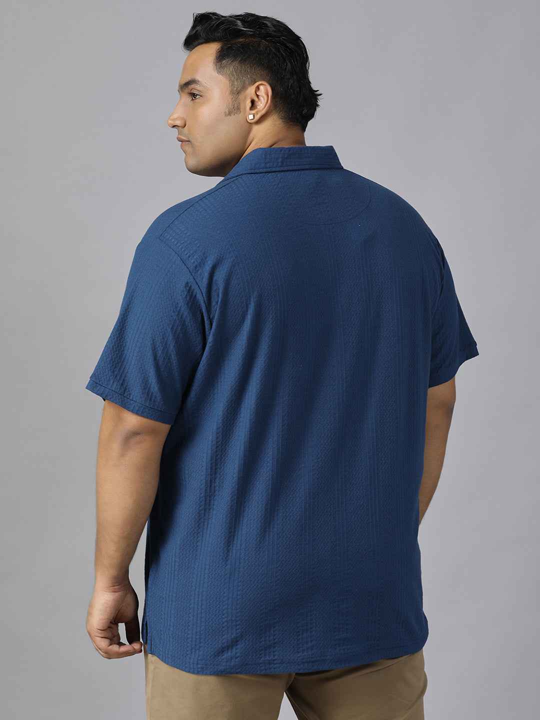Men's Plus Size Half Sleeve Polo Neck T-Shirt with Front Zip Closure, Premium Soft Fabric, Relaxed Fit and Stylish Casual Design Perfect for Daily Wear