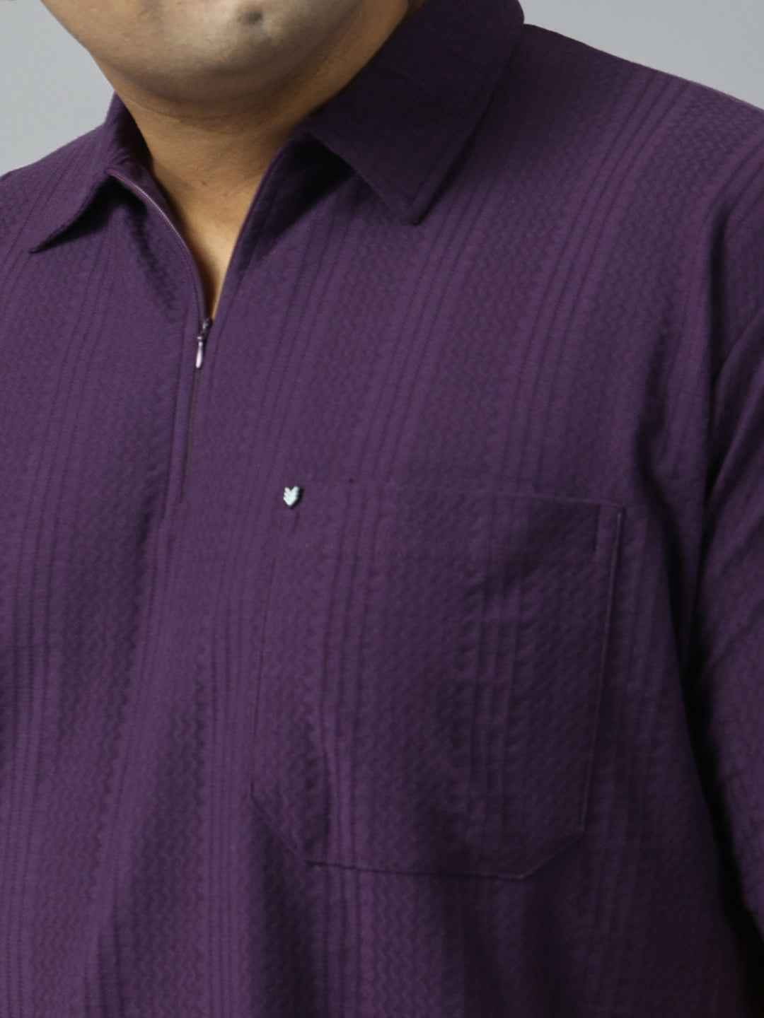 Men's Plus Size Half Sleeve Polo Neck T-Shirt with Front Zip Closure, Premium Soft Fabric, Relaxed Fit and Stylish Casual Design Perfect for Daily Wear