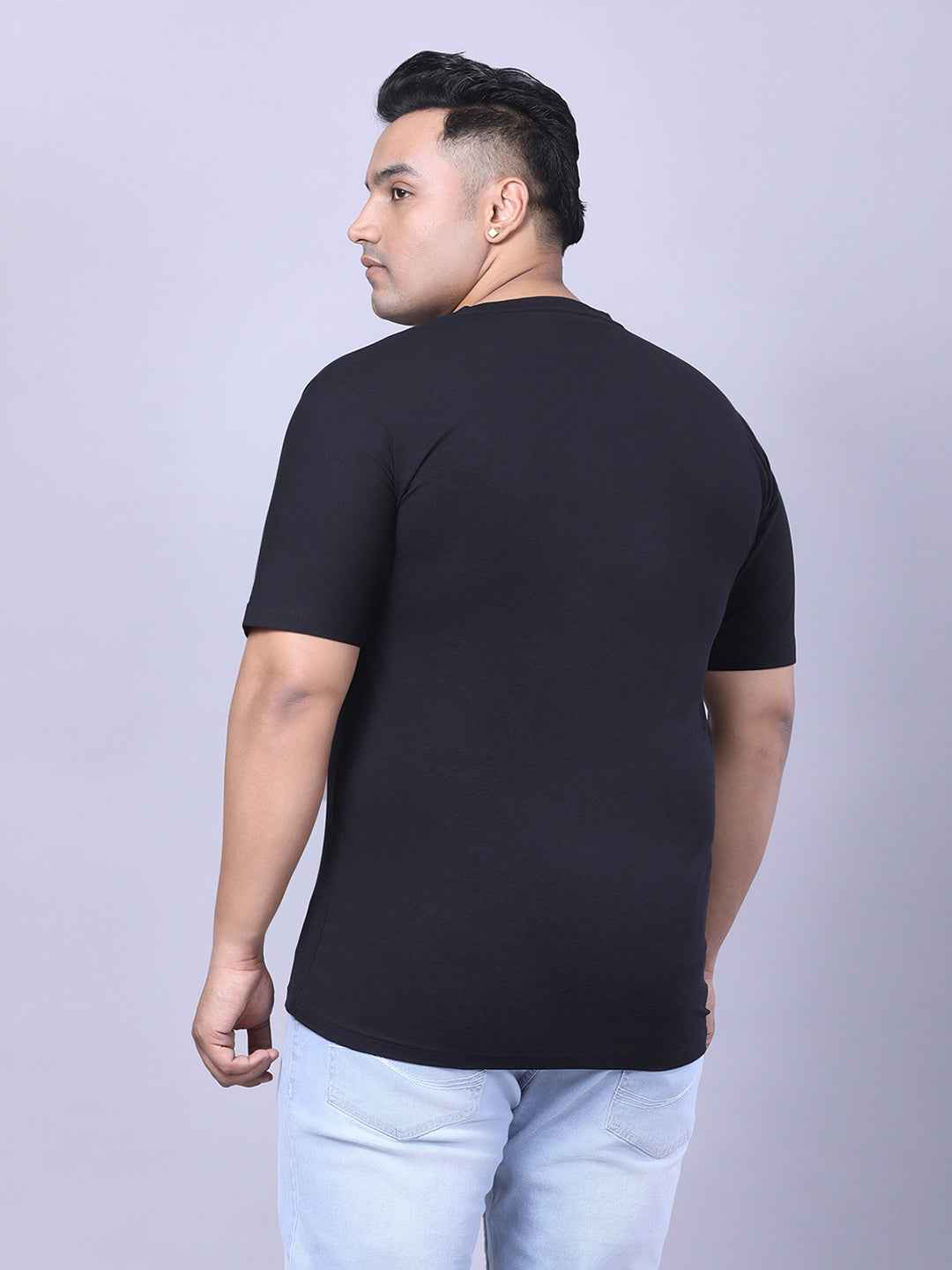 Men’s Plus Size DARE Printed T-Shirt with Modern Graphic Design, Relaxed Fit Everyday Casual Tee