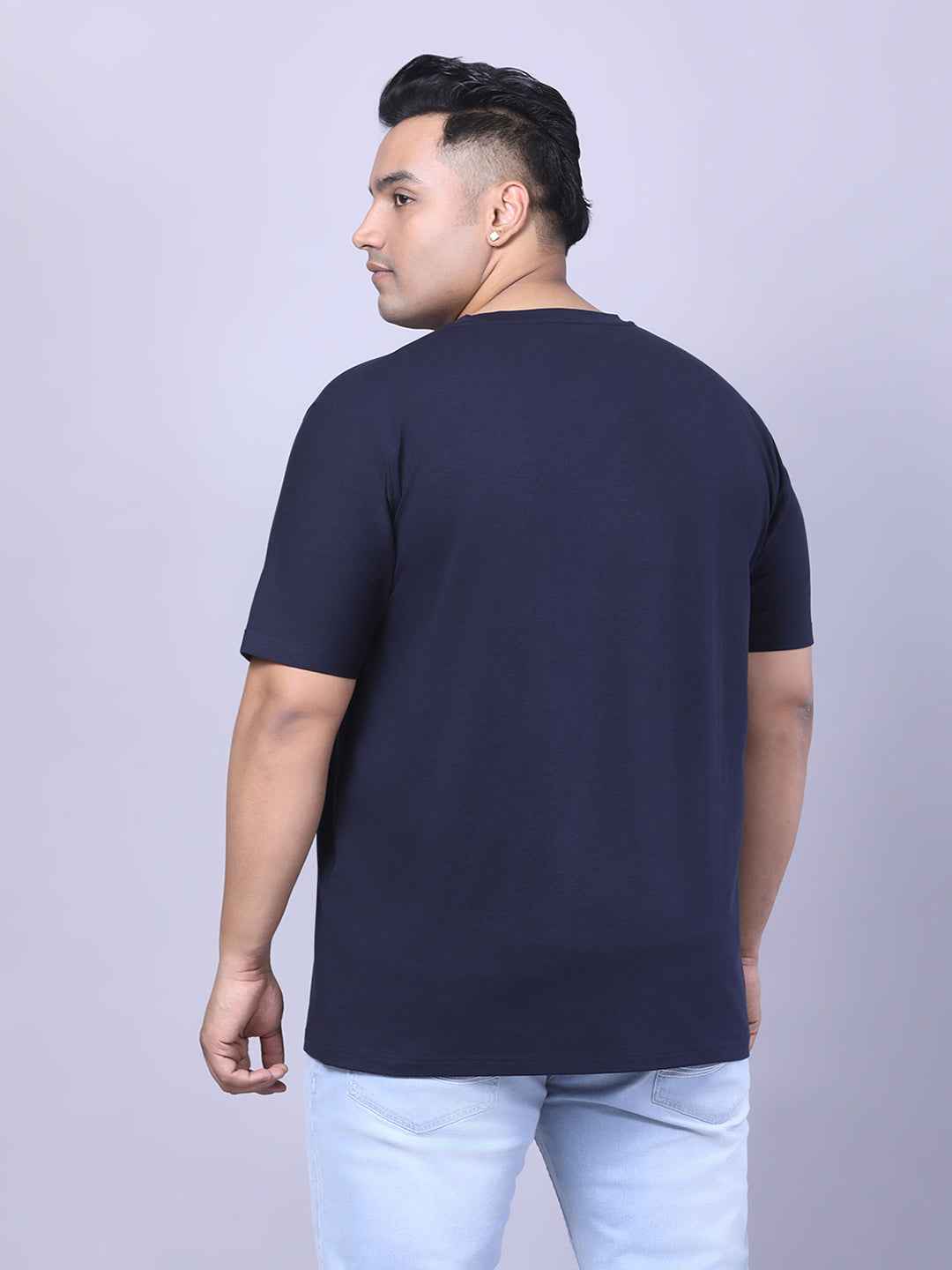 Men’s Plus Size DARE Printed T-Shirt with Modern Graphic Design, Relaxed Fit Everyday Casual Tee