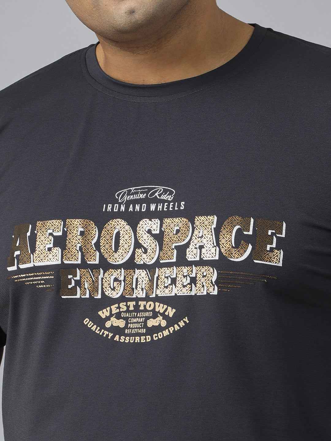 Men’s Plus Size Stylish Graphic Print T-Shirt | Comfortable Cotton Blend Round Neck Half Sleeve Tee | Casual Wear for Men | Perfect for Everyday, Travel & Weekend Outfits