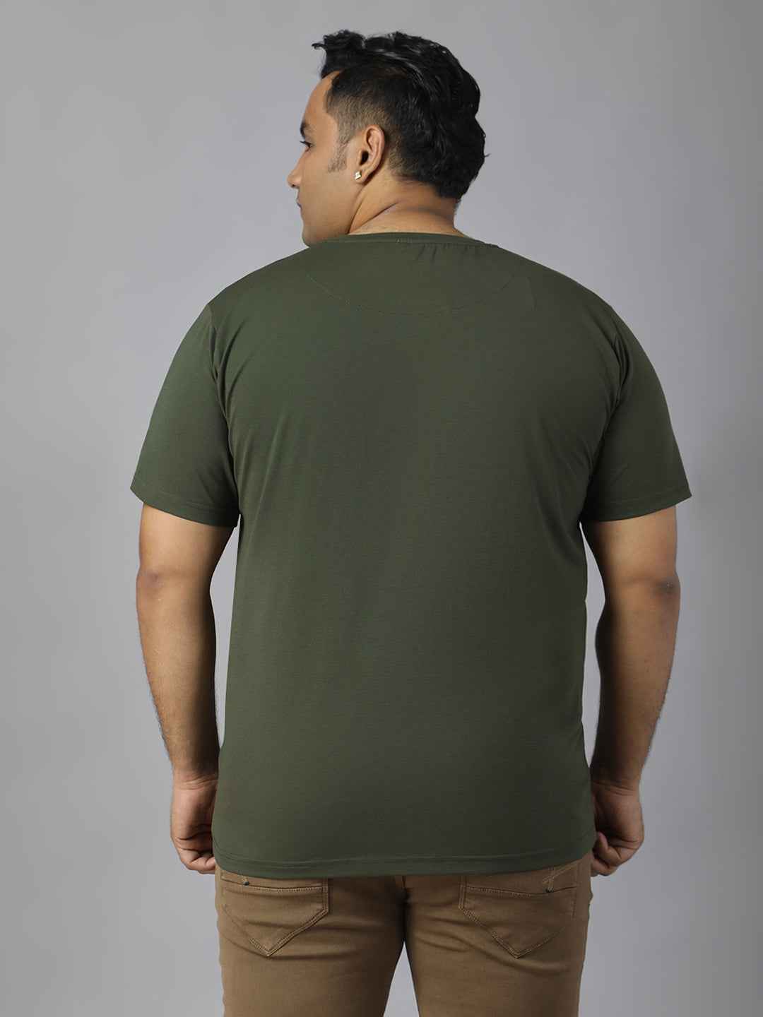 Men’s Plus Size Stylish Graphic Print T-Shirt | Comfortable Cotton Blend Round Neck Half Sleeve Tee | Casual Wear for Men | Perfect for Everyday, Travel & Weekend Outfits