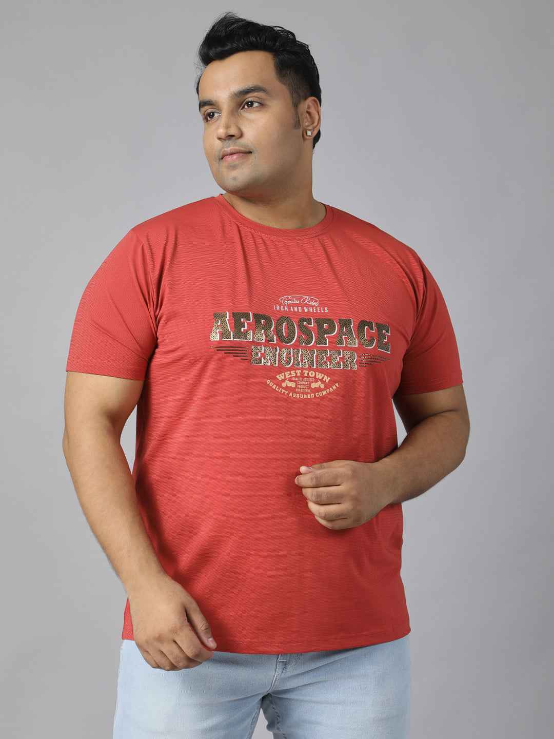 Men’s Plus Size Stylish Graphic Print T-Shirt | Comfortable Cotton Blend Round Neck Half Sleeve Tee | Casual Wear for Men | Perfect for Everyday, Travel & Weekend Outfits