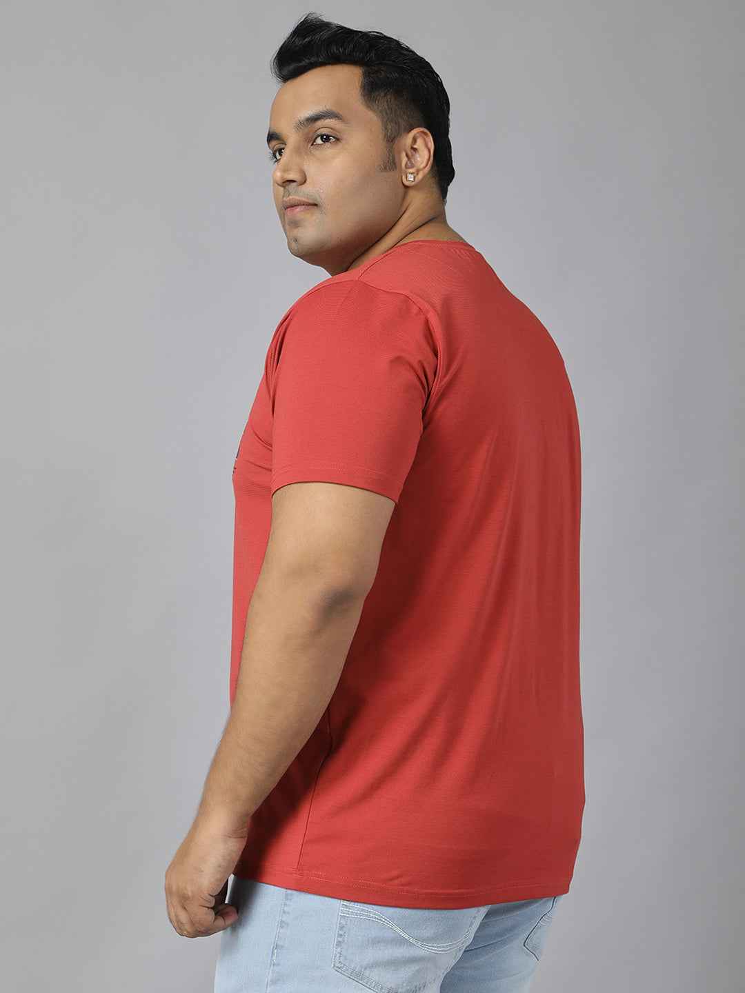 Men’s Plus Size Stylish Graphic Print T-Shirt | Comfortable Cotton Blend Round Neck Half Sleeve Tee | Casual Wear for Men | Perfect for Everyday, Travel & Weekend Outfits