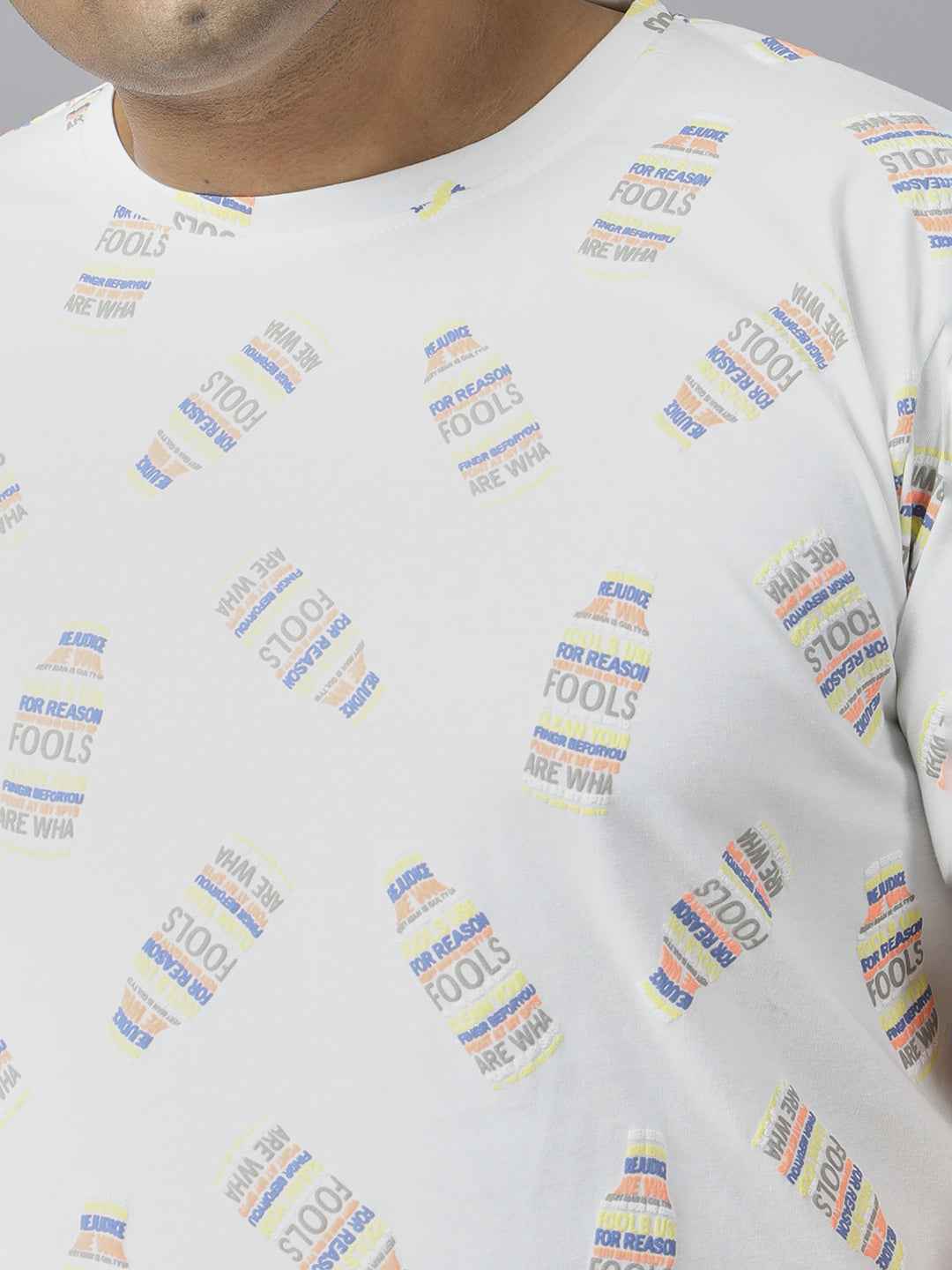 Stylish Men’s Plus Size Printed T-Shirt | Round Neck Half Sleeve Cotton Tee | Fashionable Graphic Streetwear for Daily Use | Soft Breathable Fabric Comfortable Fit