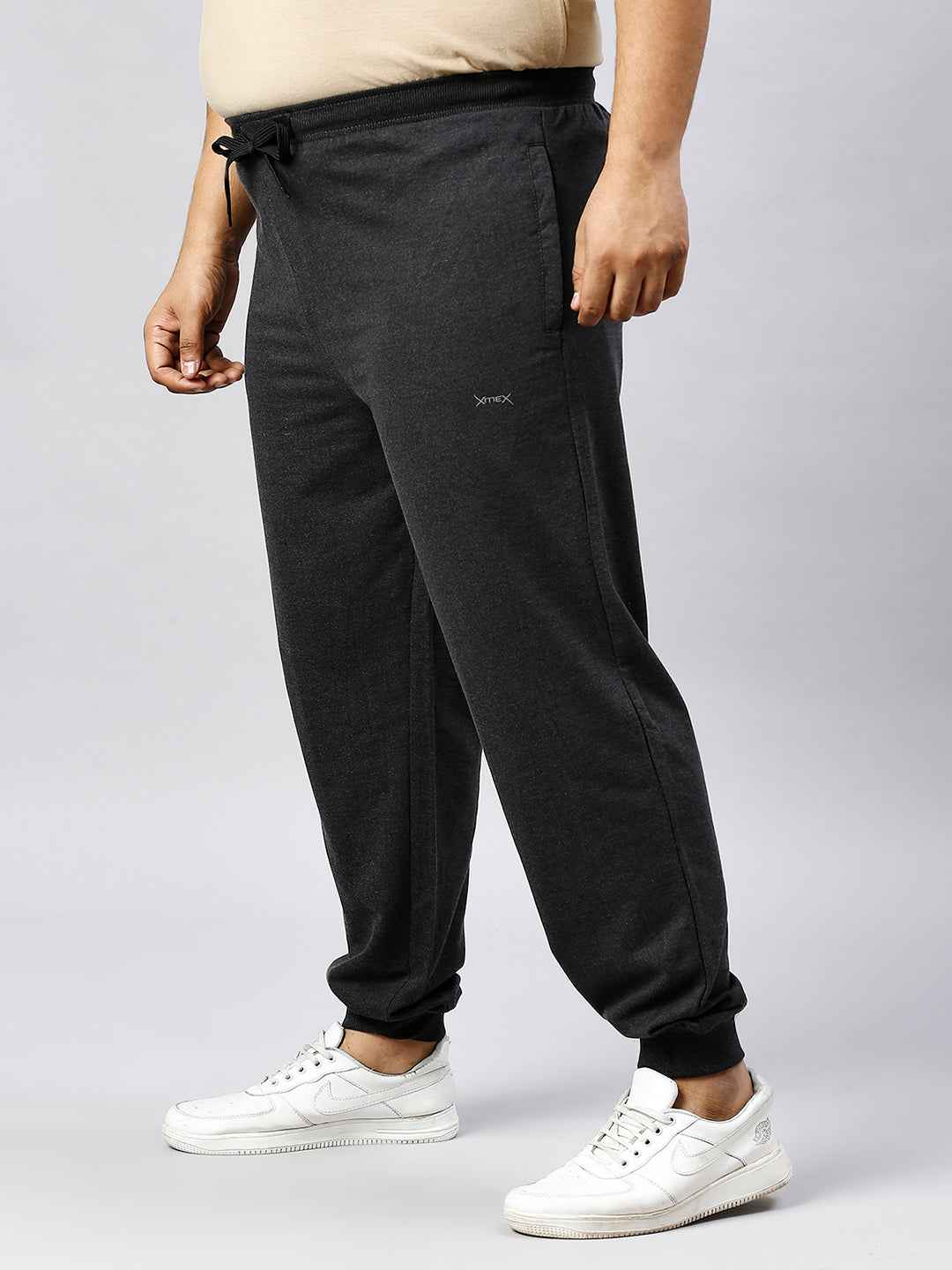 Men's Plus Size 2 Pocket Grey Joggers