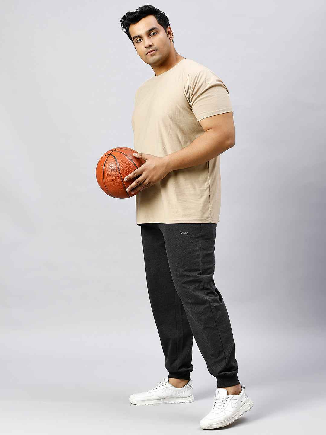 Men's Plus Size 2 Pocket Grey Joggers