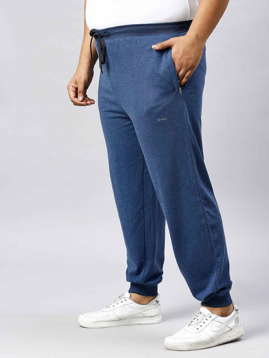 Men's Plus Size 2 Pocket Indigo Joggers