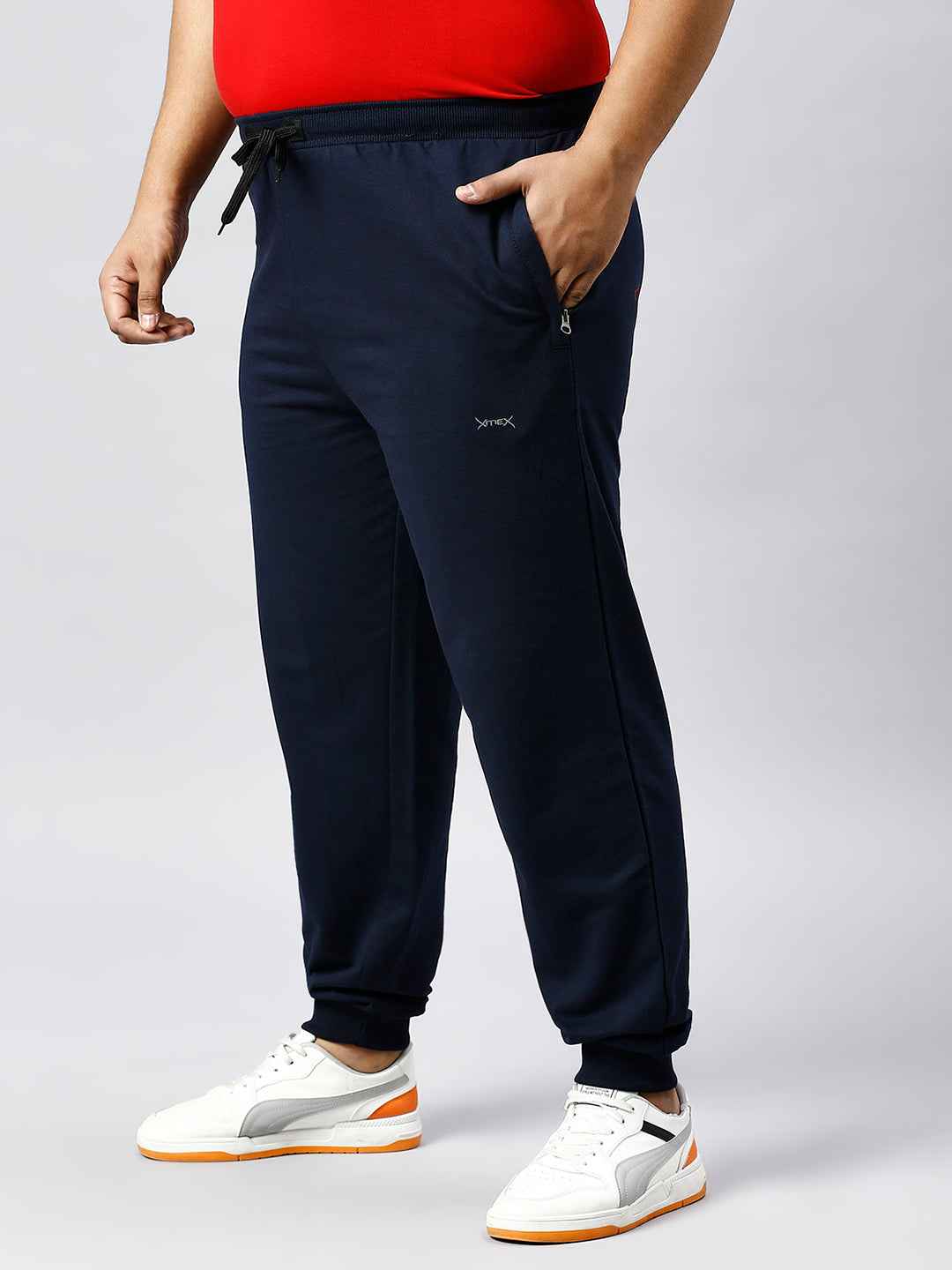 Men's Plus Size 2 Pocket Navy Joggers