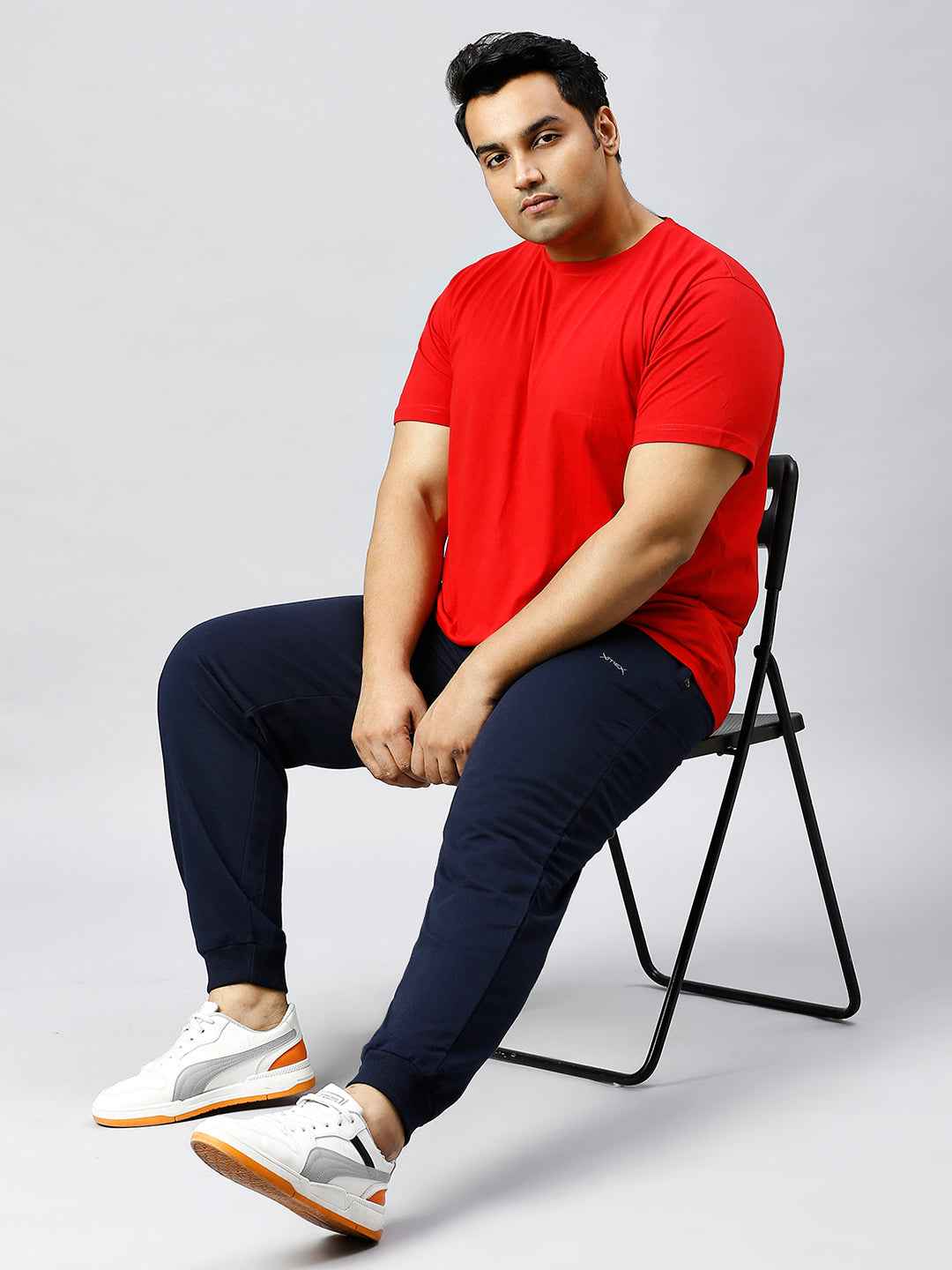 Men's Plus Size 2 Pocket Navy Joggers