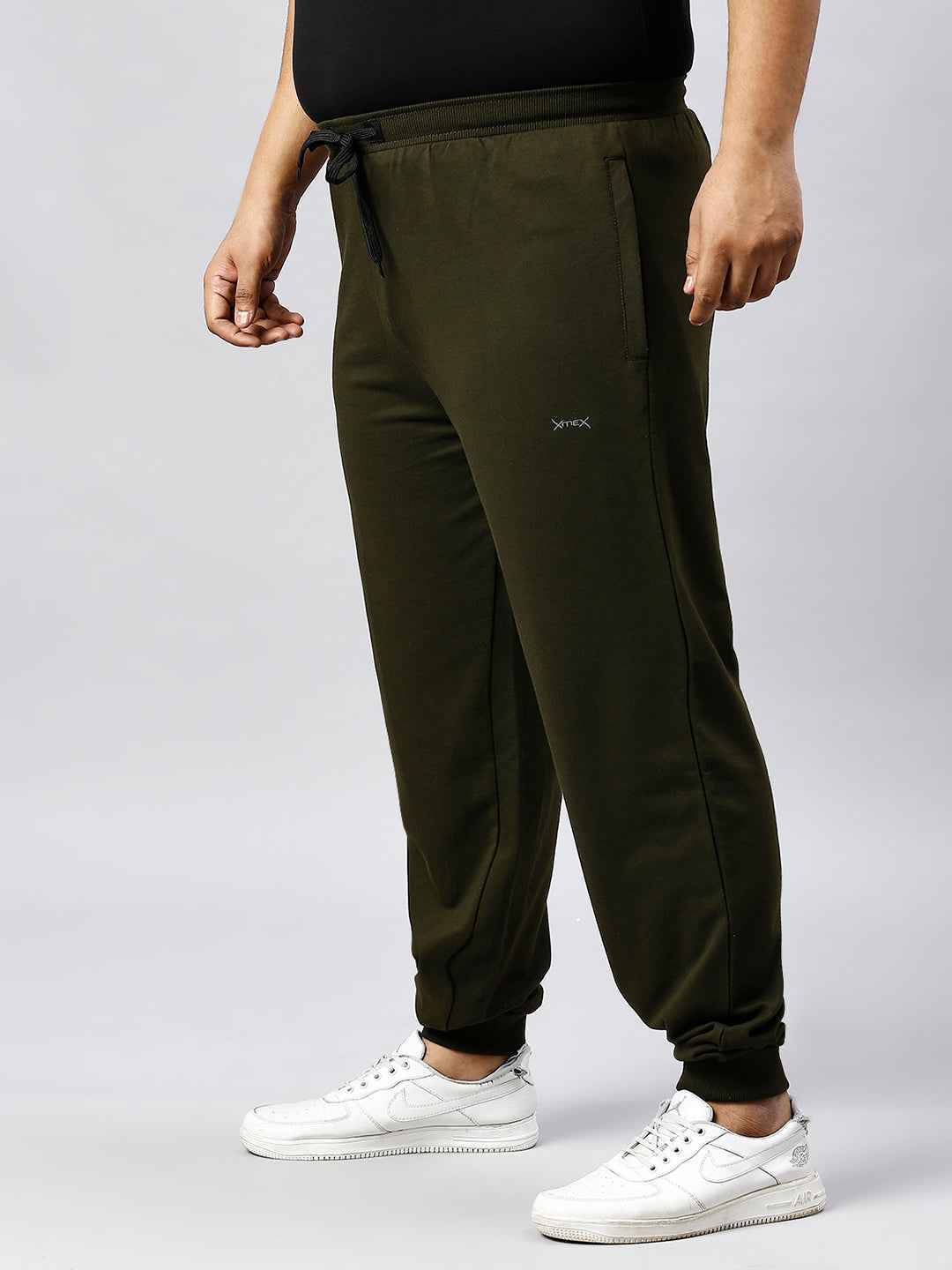 Men's Plus Size 2 Pocket Olive Joggers