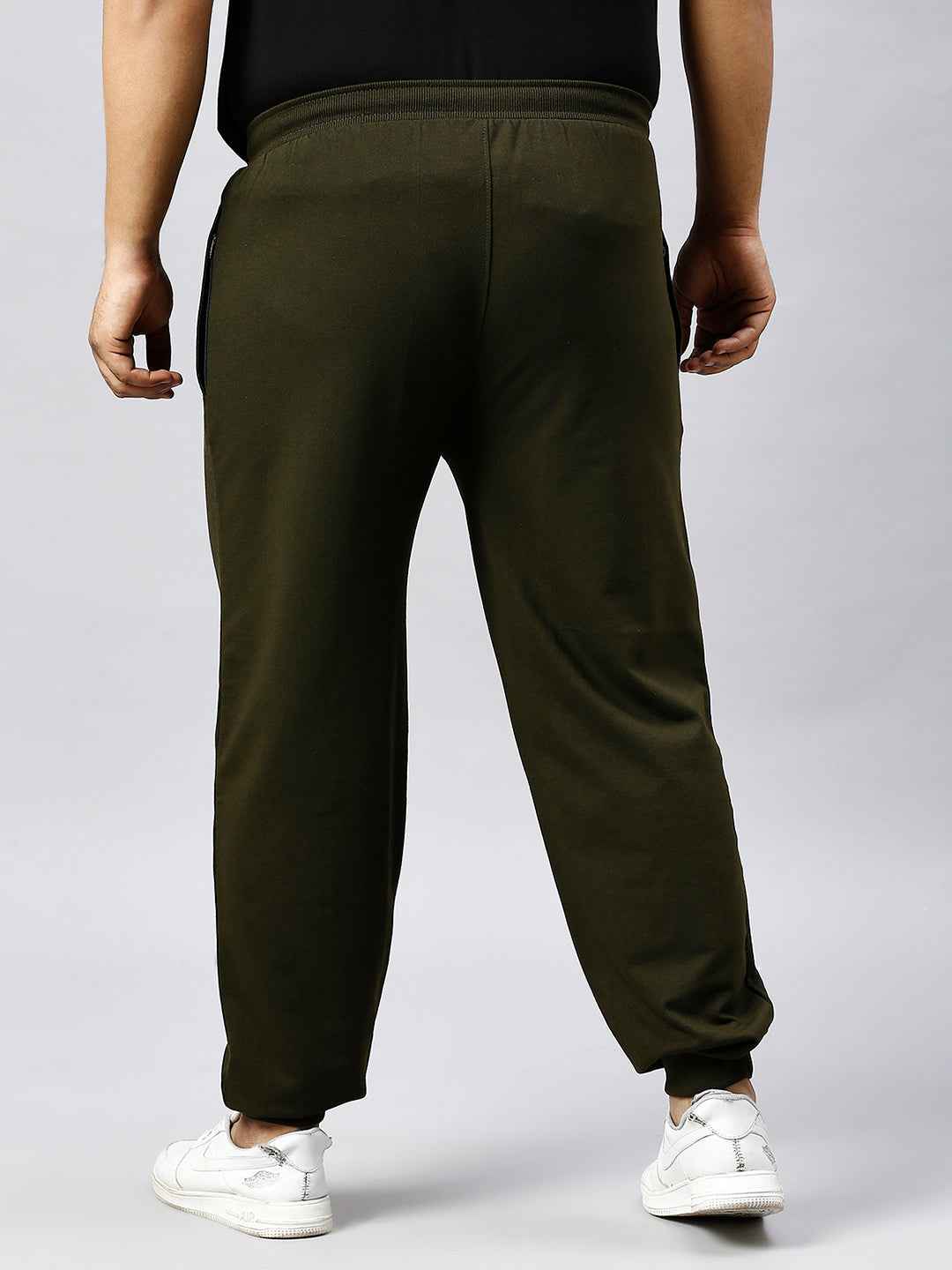 Men's Plus Size 2 Pocket Olive Joggers