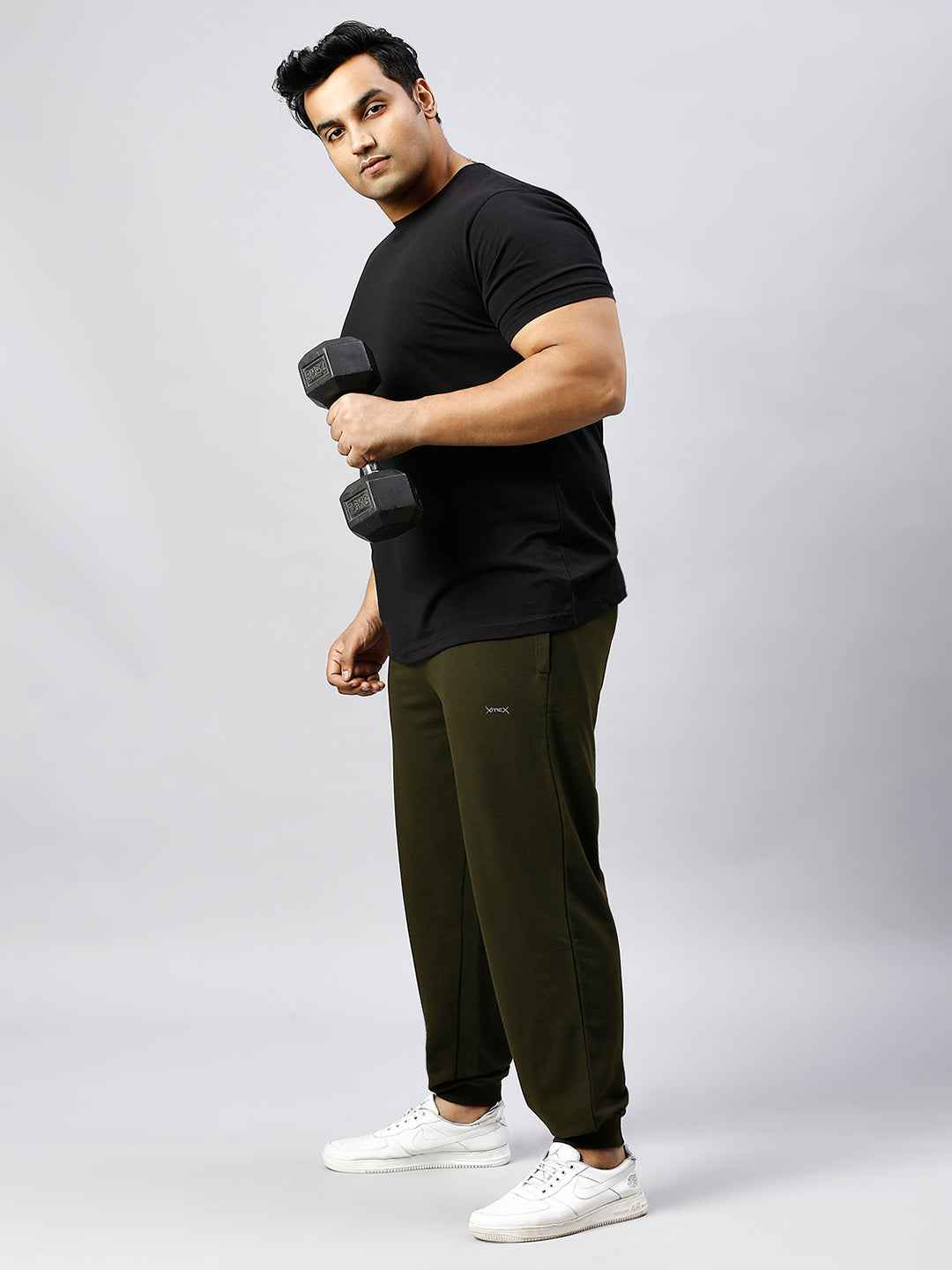 Men's Plus Size 2 Pocket Olive Joggers