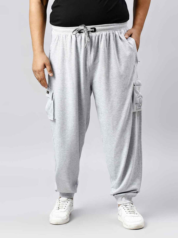 Plus Size Cargo Style 4 Pocket Ecru Track pant