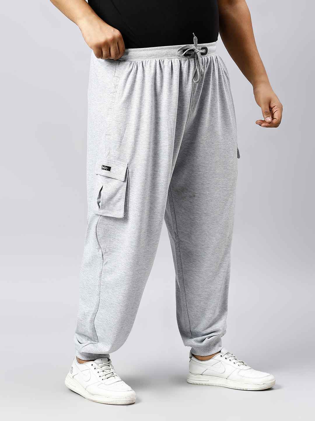 Plus Size Cargo Style 4 Pocket Ecru Track pant