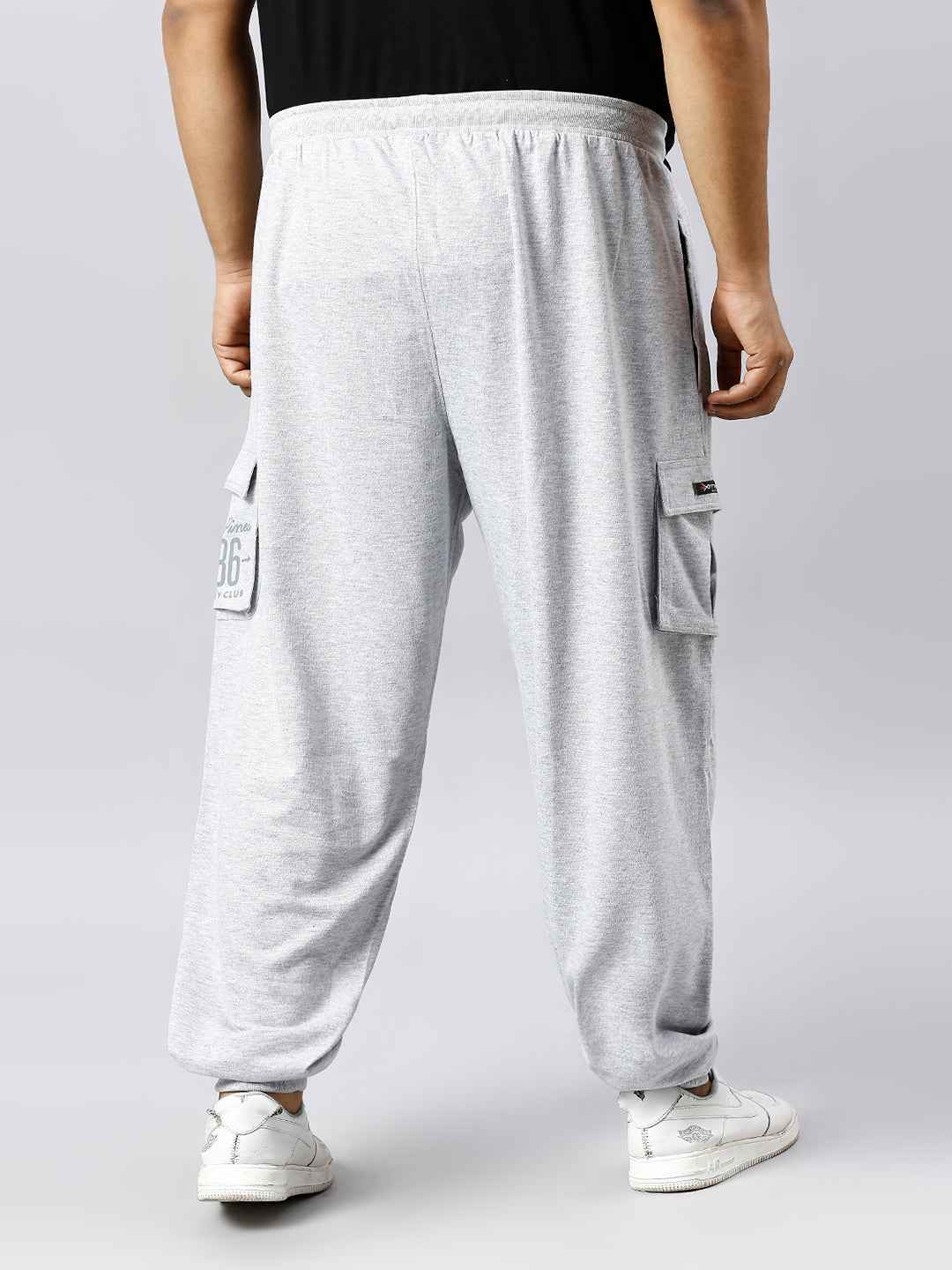 Plus Size Cargo Style 4 Pocket Ecru Track pant