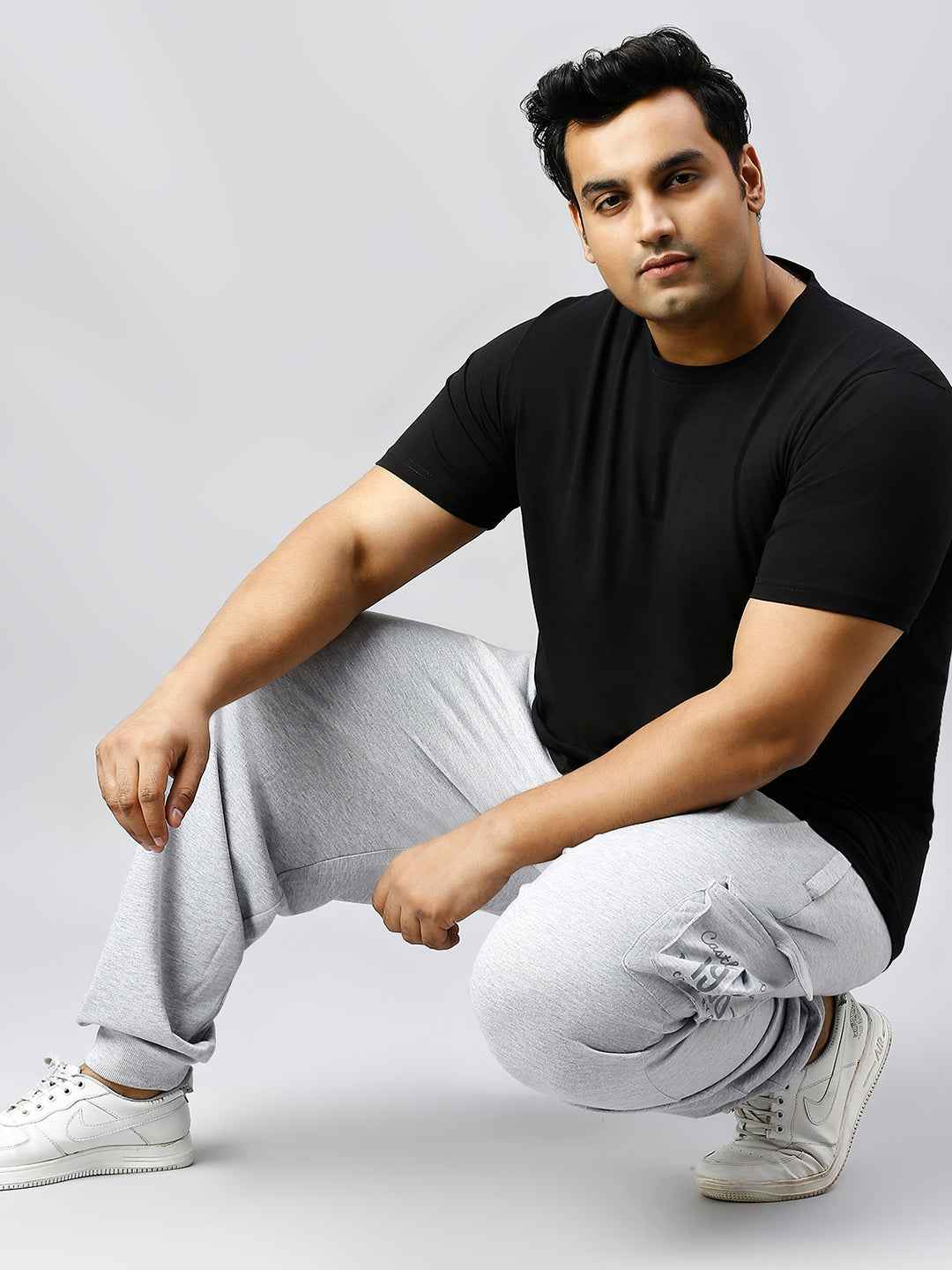 Plus Size Cargo Style 4 Pocket Ecru Track pant