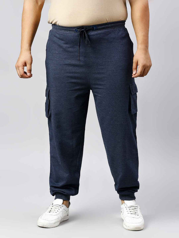 Plus Size Cargo Style 4 Pocket Indigo Track pant