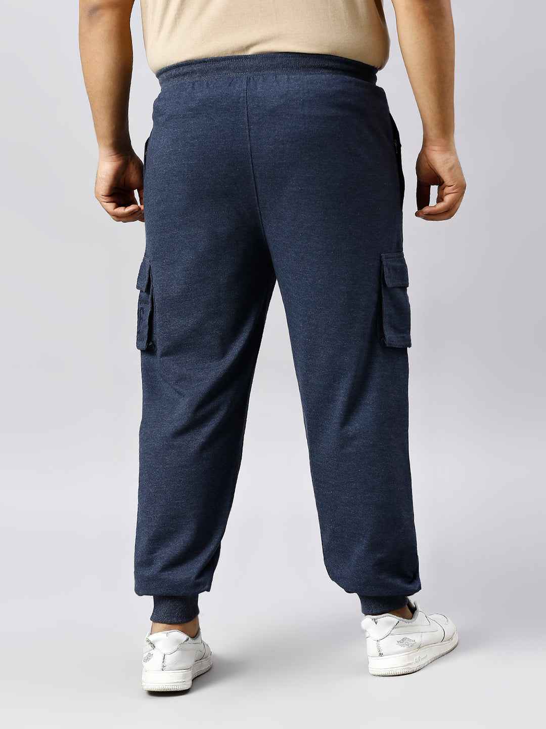 Plus Size Cargo Style 4 Pocket Indigo Track pant