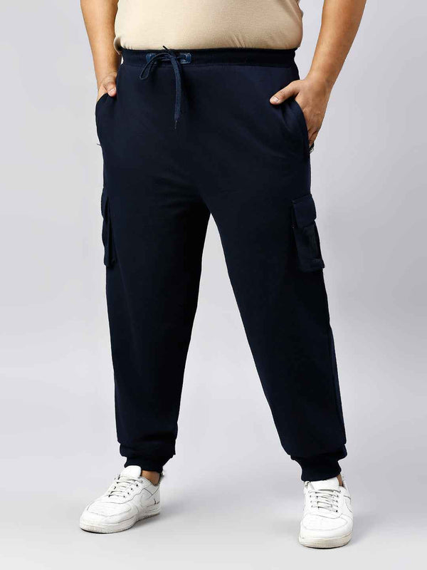 Plus Size Cargo Style 4 Pocket Navy Track pant
