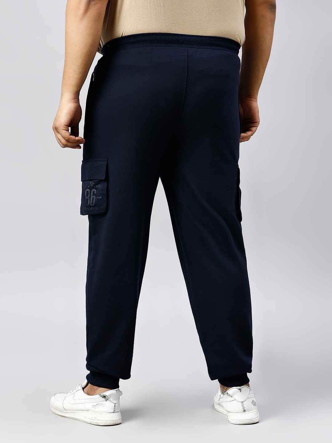 Plus Size Cargo Style 4 Pocket Navy Track pant