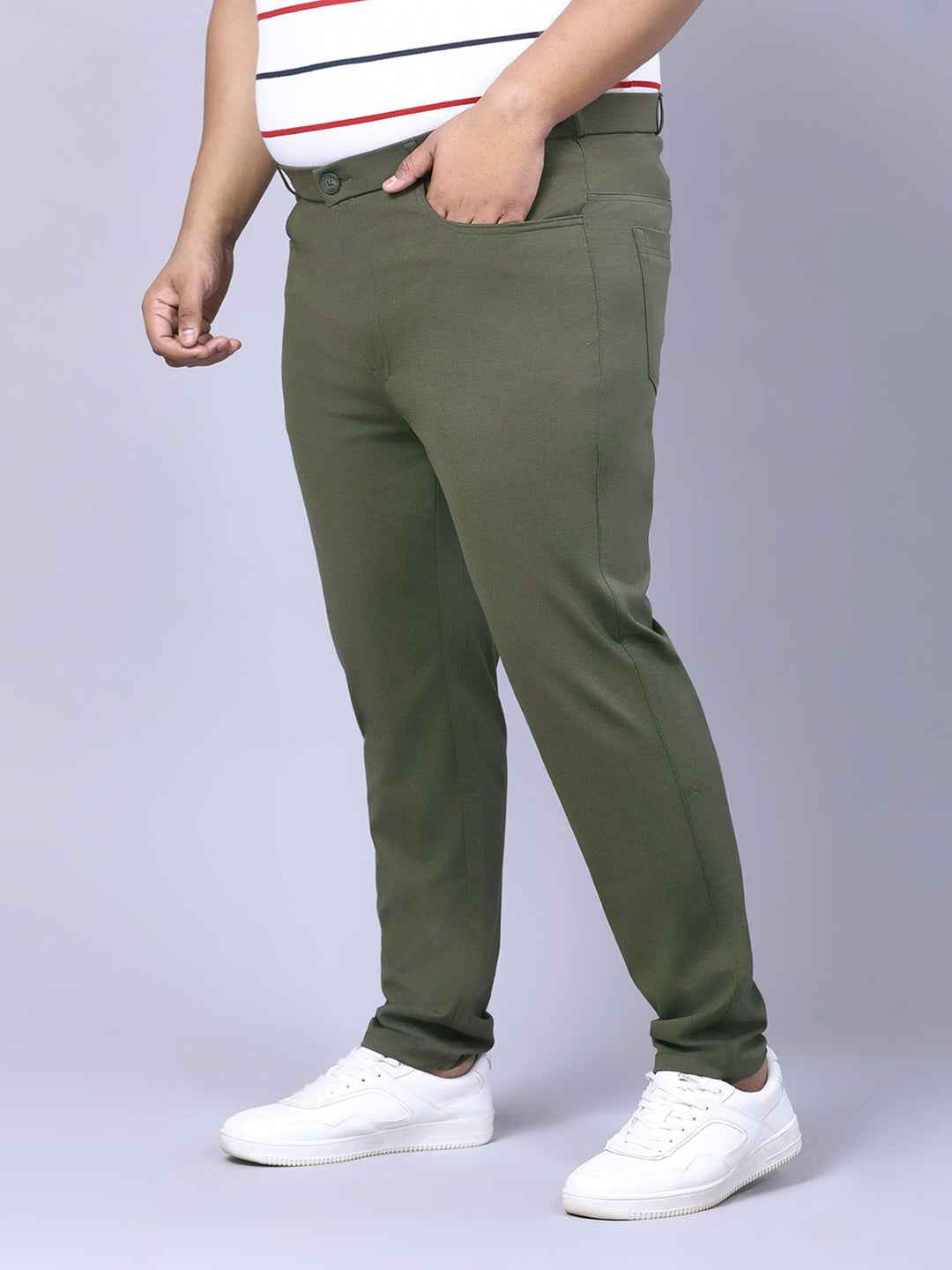 Men's Plus Size Full Stretchable 4 Pocket Lycra Trouser