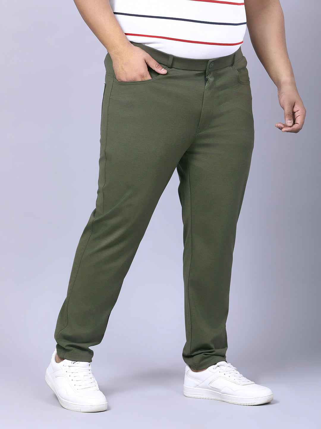 Men's Plus Size Full Stretchable 4 Pocket Lycra Trouser
