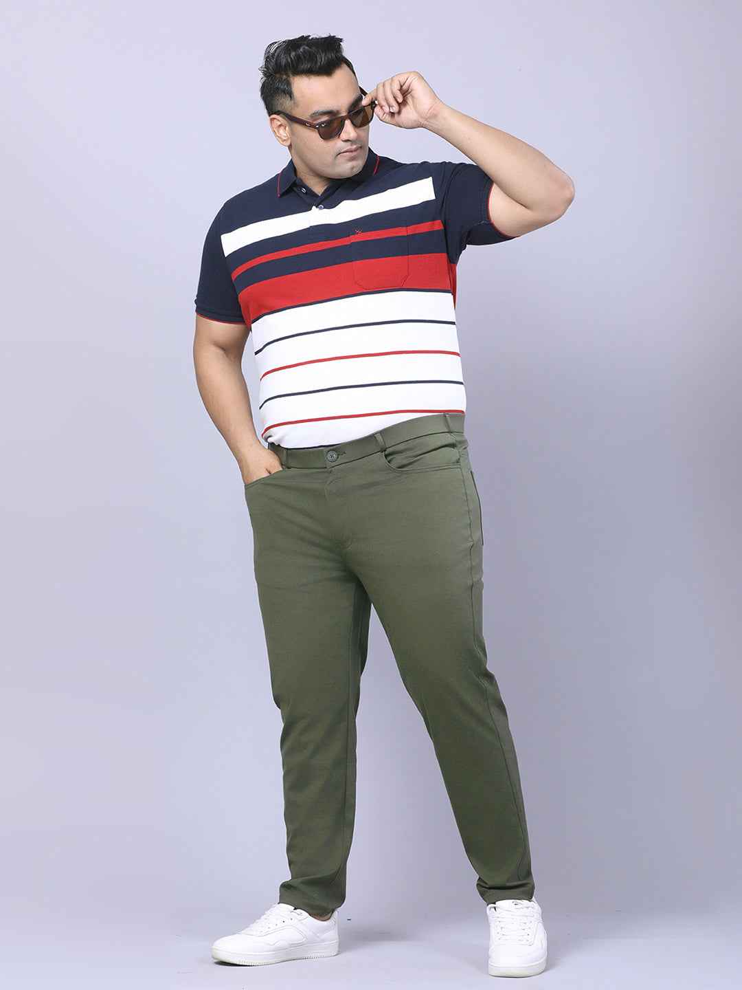 Men's Plus Size Full Stretchable 4 Pocket Lycra Trouser
