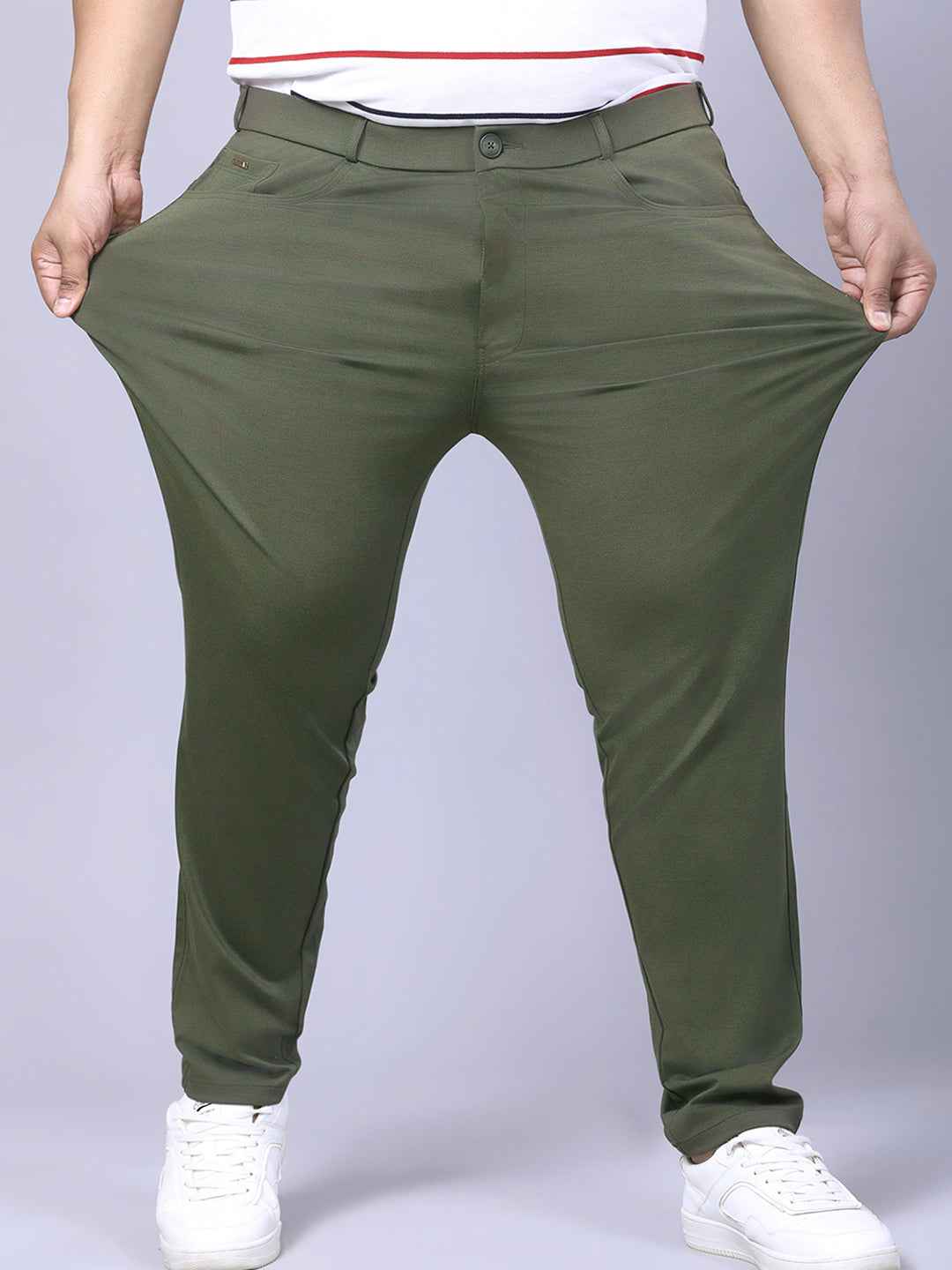 Men's Plus Size Full Stretchable 4 Pocket Lycra Trouser