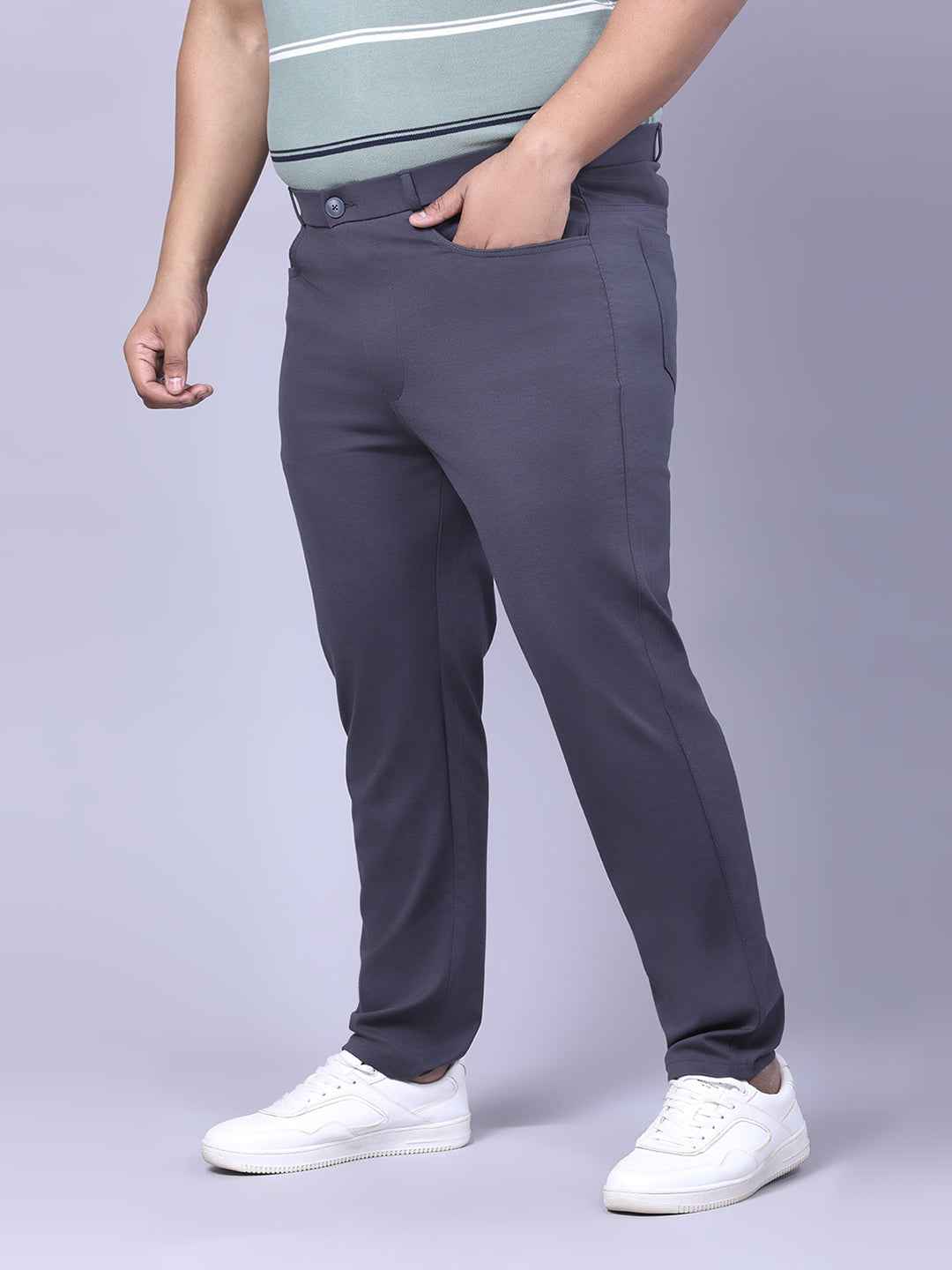 Men's Plus Size Full Stretchable 4 Pocket Lycra Trouser