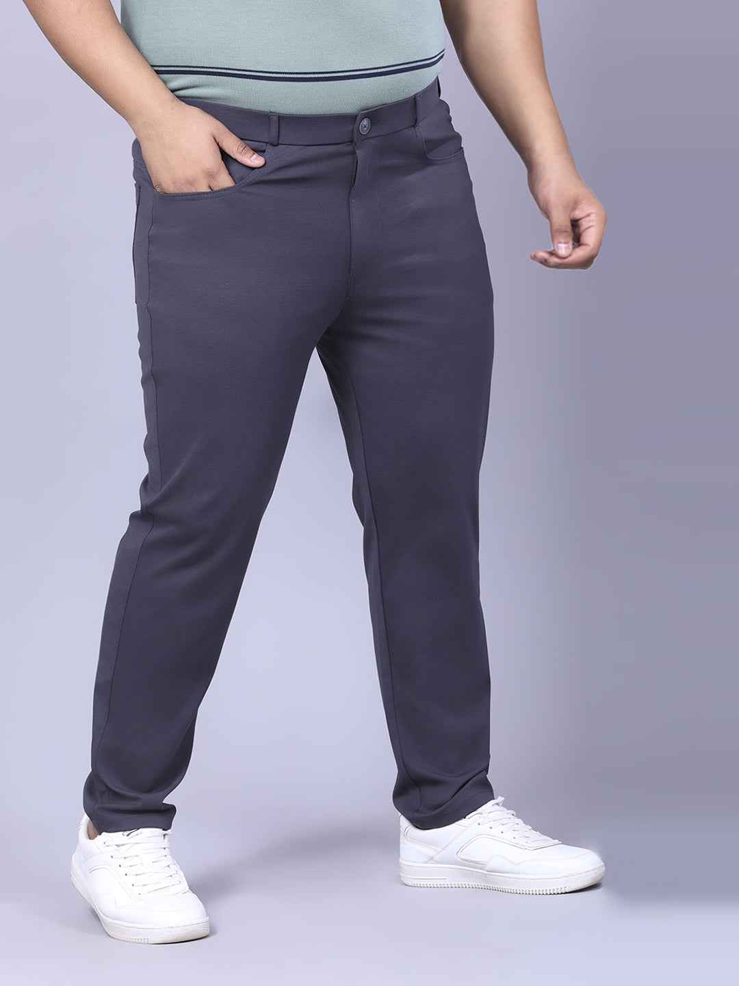 Men's Plus Size Full Stretchable 4 Pocket Lycra Trouser