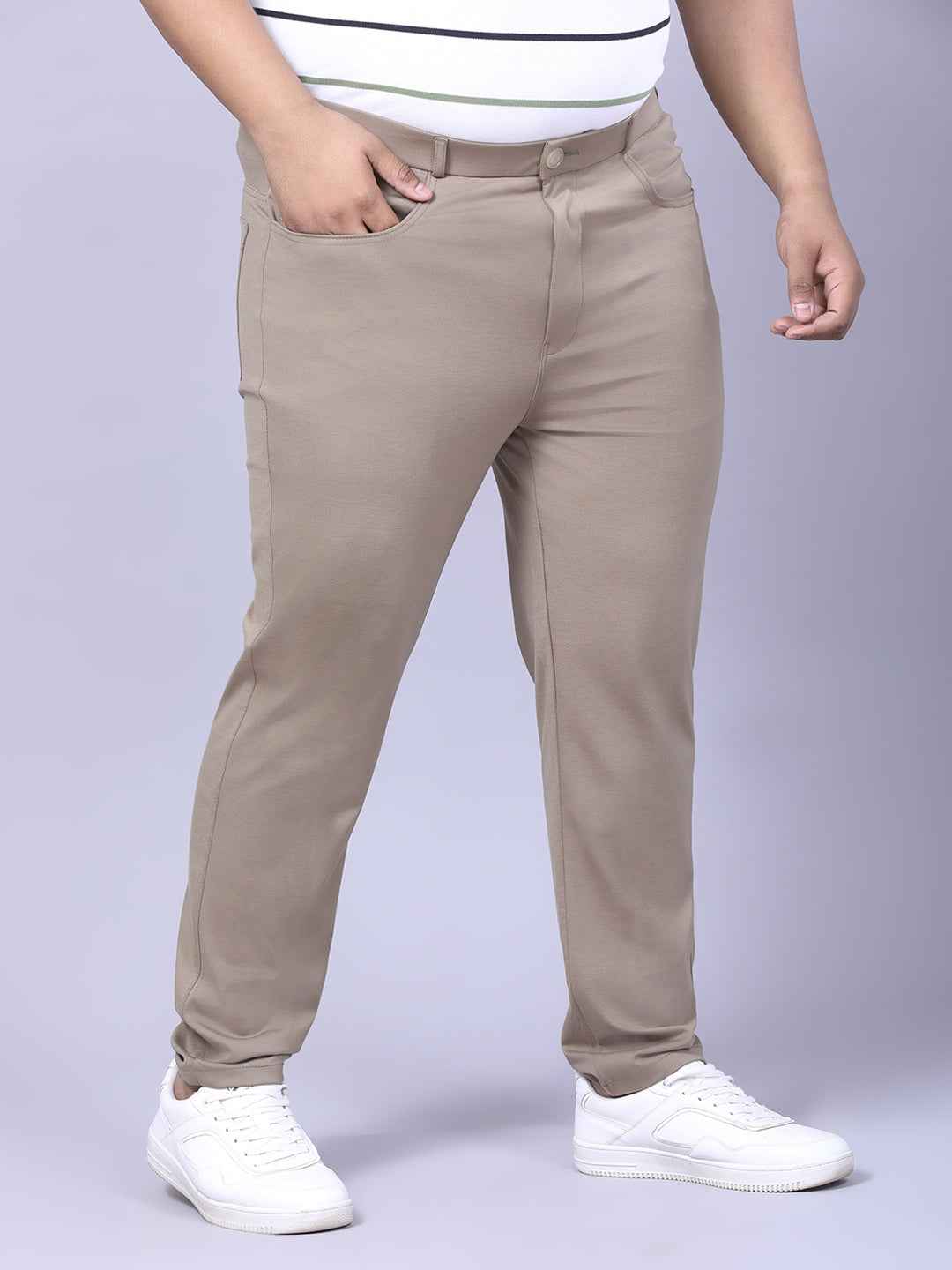 Men's Plus Size Full Stretchable 4 Pocket Lycra Trouser