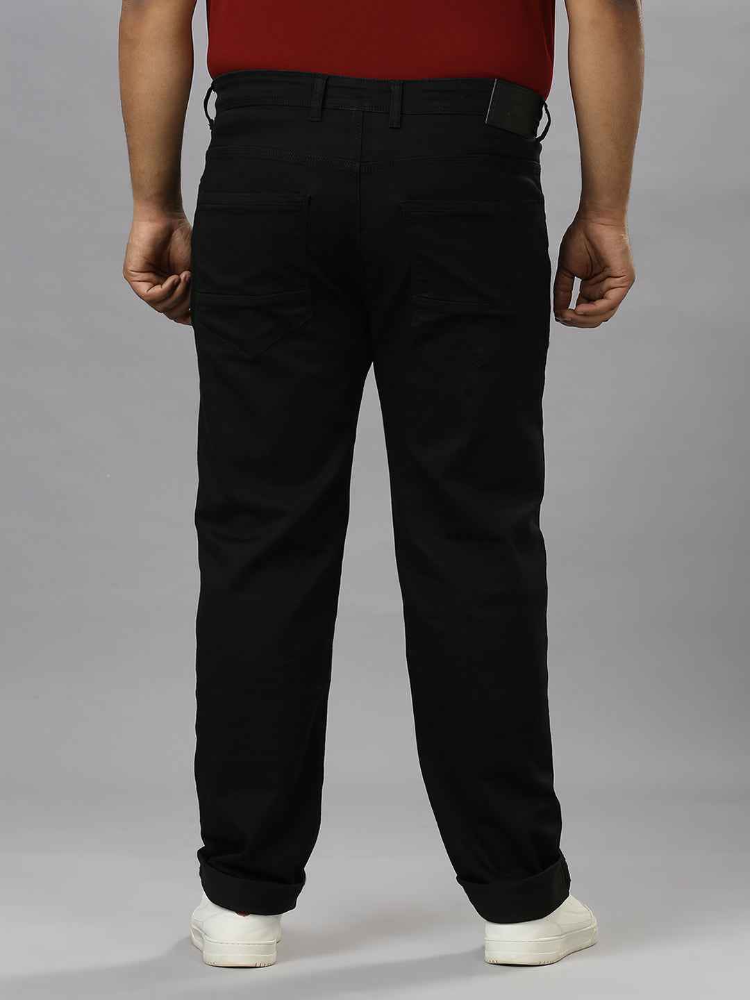 Men's Plus Size Ultra Stretchable Black Jeans With Pocket