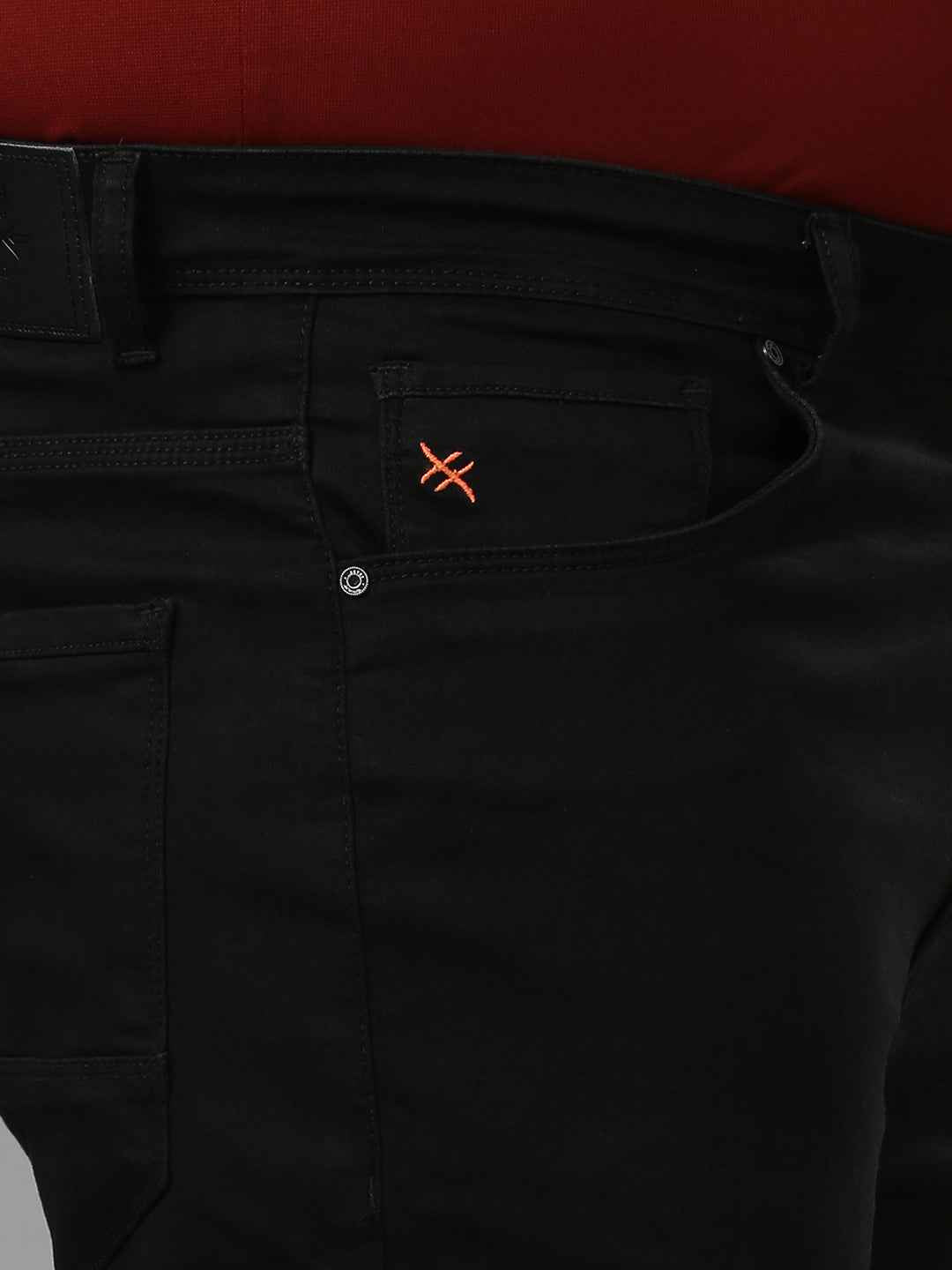 Men's Plus Size Ultra Stretchable Black Jeans With Pocket