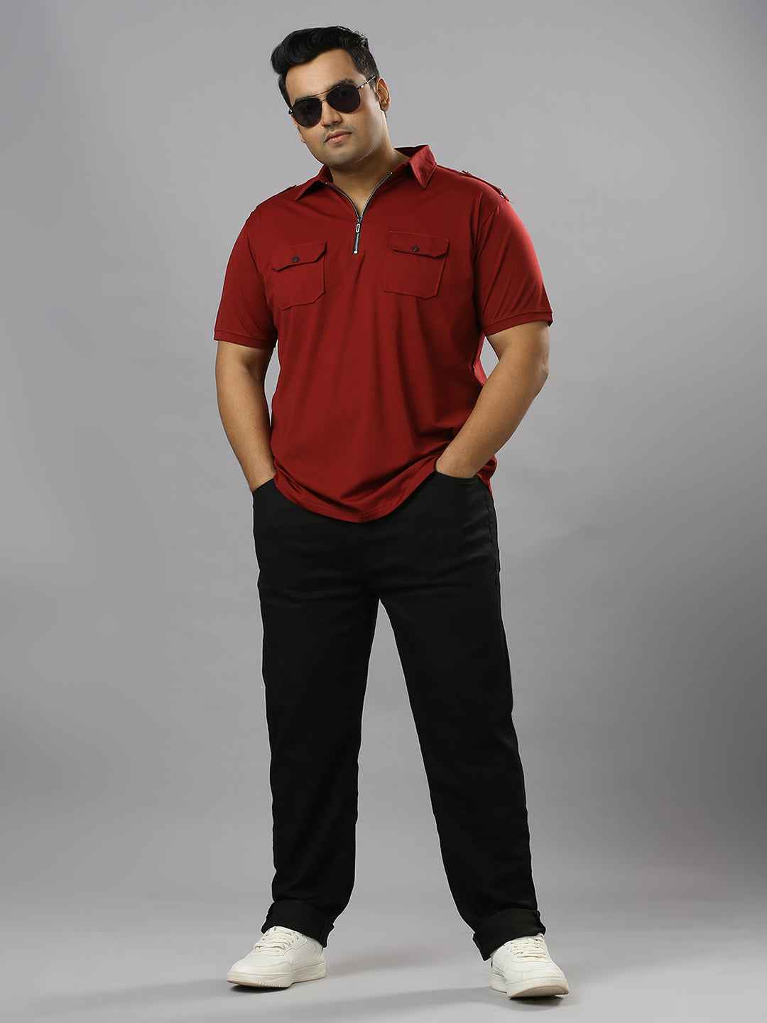 Men's Plus Size Ultra Stretchable Black Jeans With Pocket